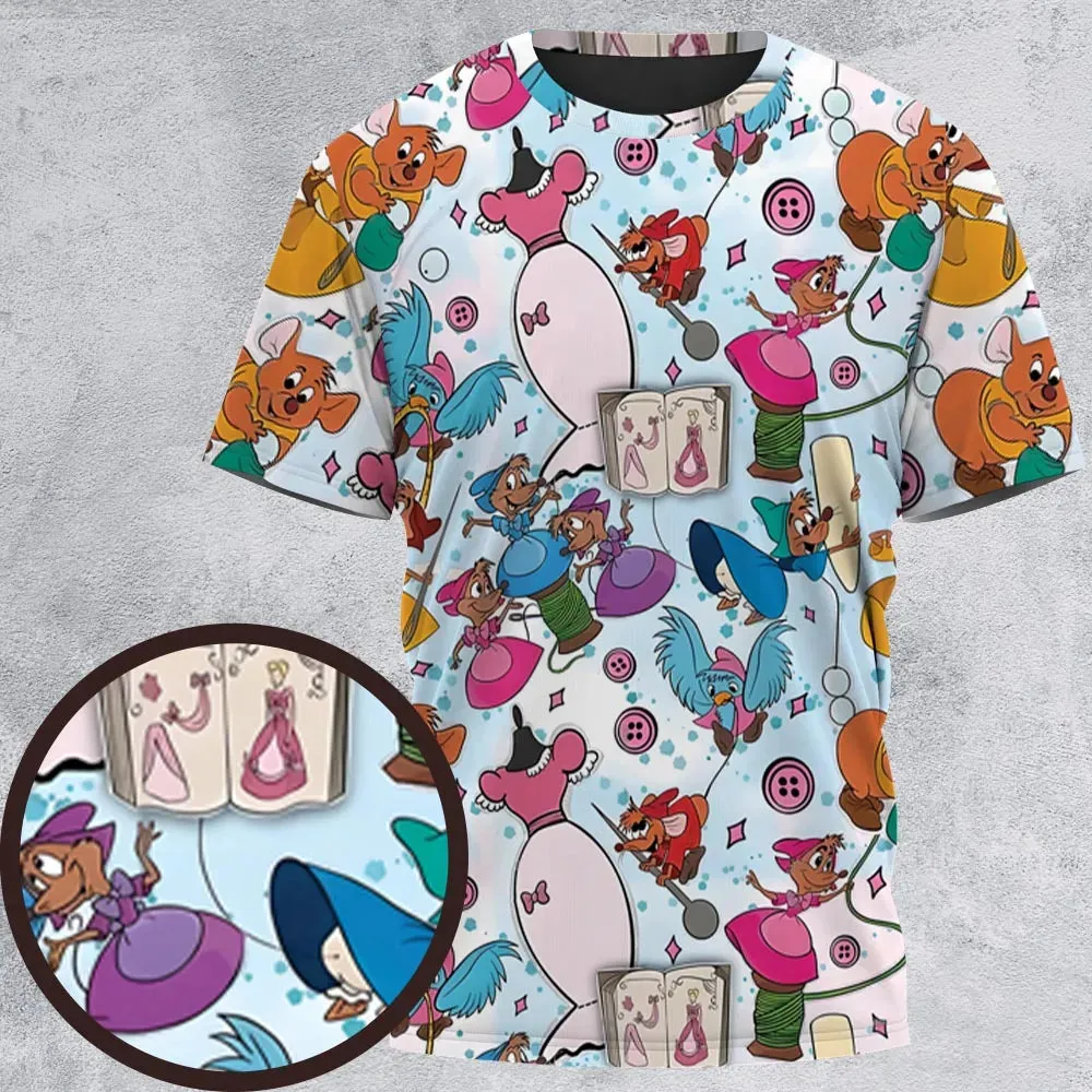 Jaq, Gus, & Sewing Friends All-Over Print Unisex T-Shirt - 2