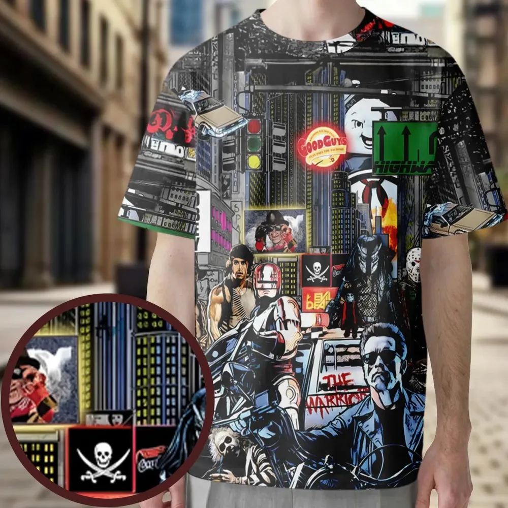 The 80s Iconic All-Over Print Unisex T-Shirt - 4