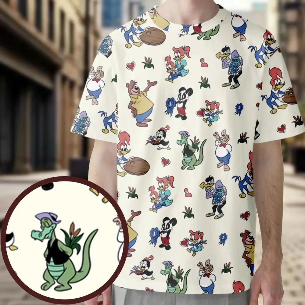 Woody Woodpecker Walter Lantz All-Over Print Unisex T-Shirt - 4