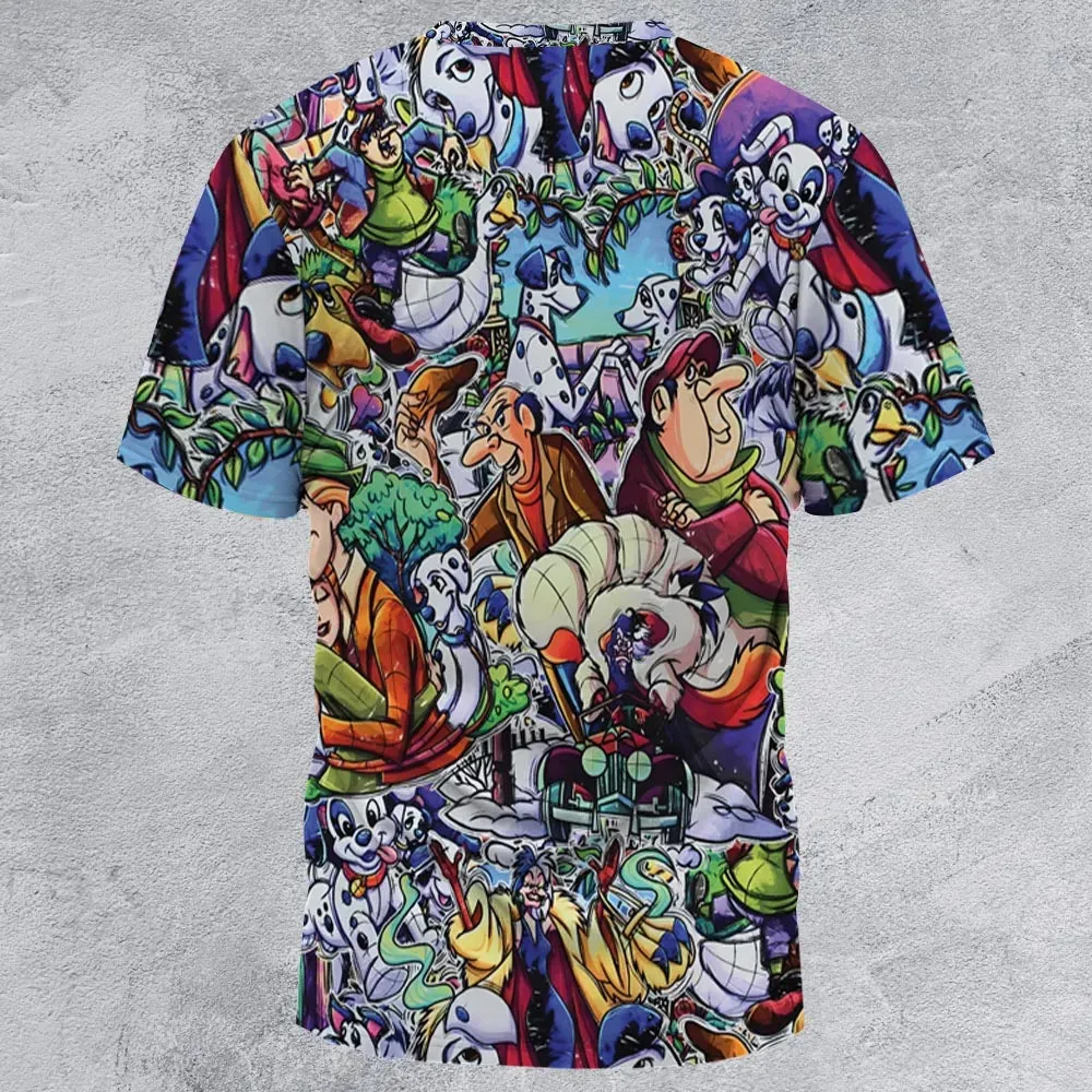 101 Dalmatians Main 90s All-Over Print Unisex T-Shirt - 3