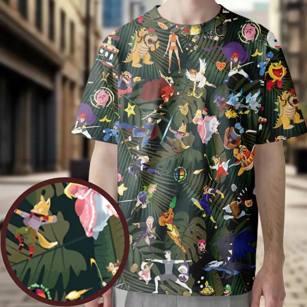 Super Chaos Smash Bros All-Over Print Unisex T-Shirt - 3