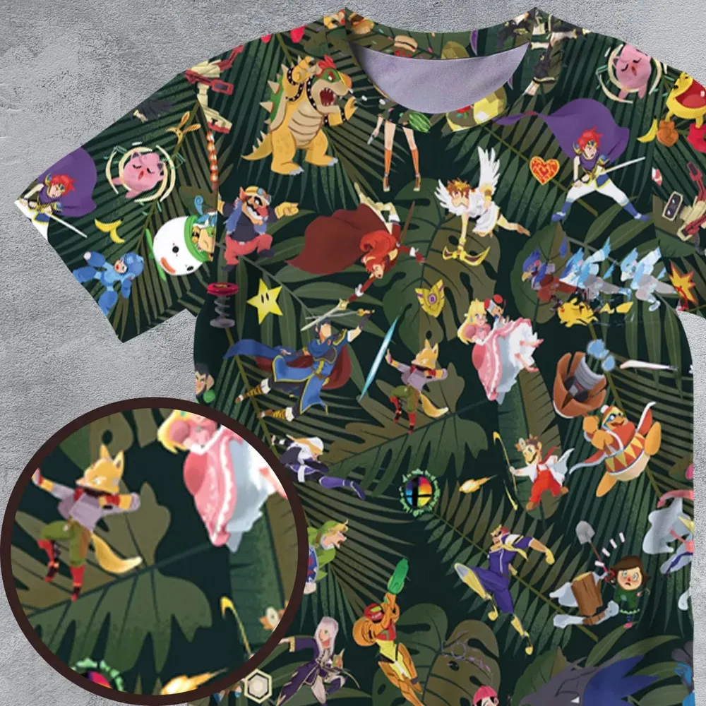 Super Chaos Smash Bros All-Over Print Unisex T-Shirt - 4