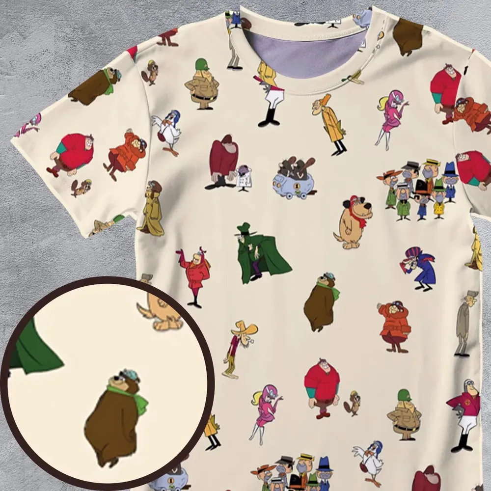 Wacky Races Characters All-Over Print Unisex T-Shirt - 4