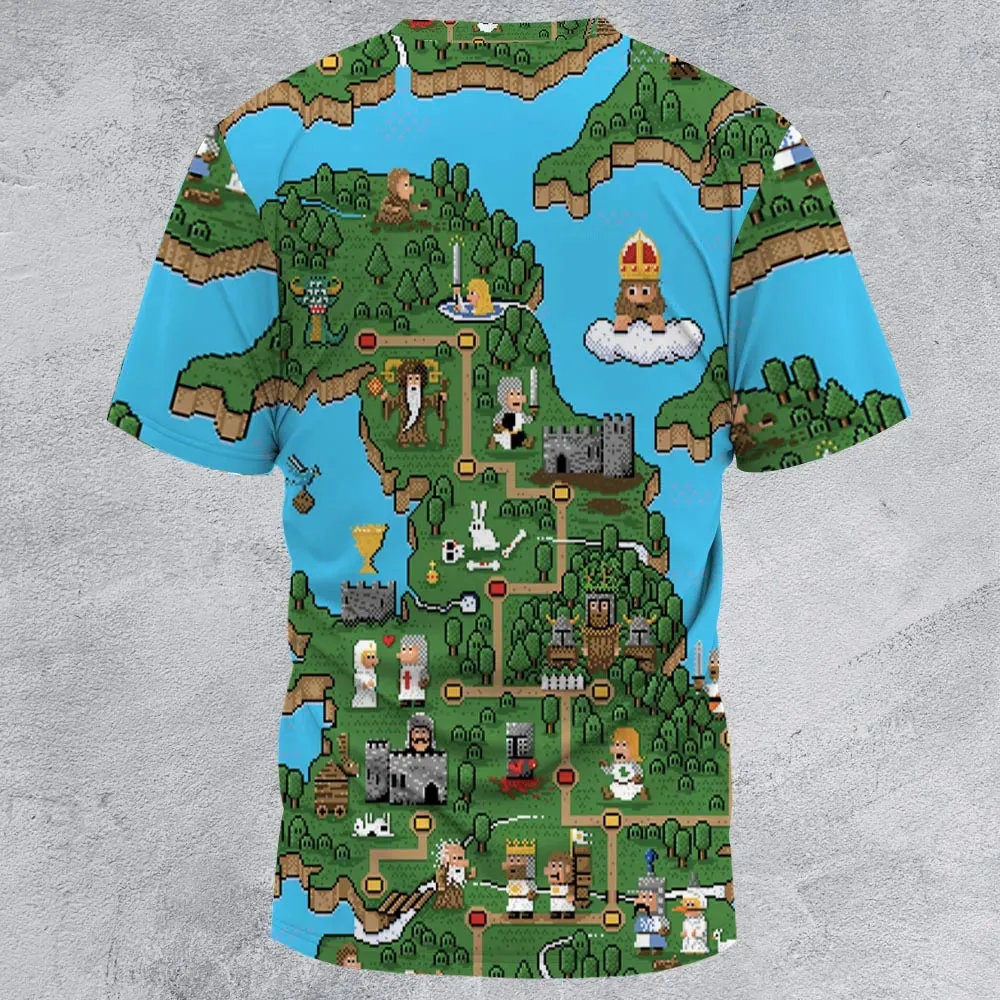 Pixel Art Python Monty Python All-Over Print Unisex T-Shirt - 3