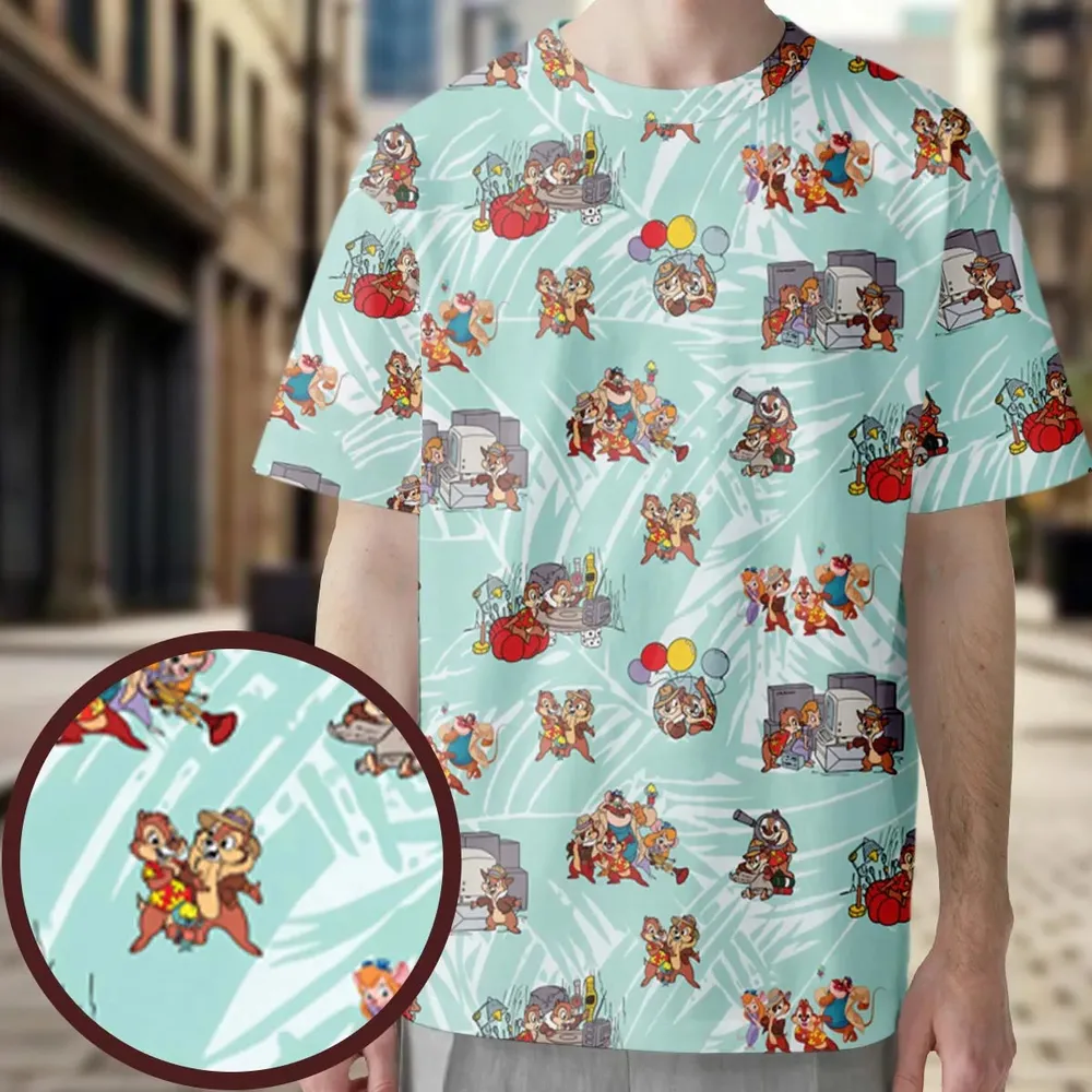 Rescue Team Chip 'n Dale Rescue Rangers All-Over Print Unisex T-Shirt - 3