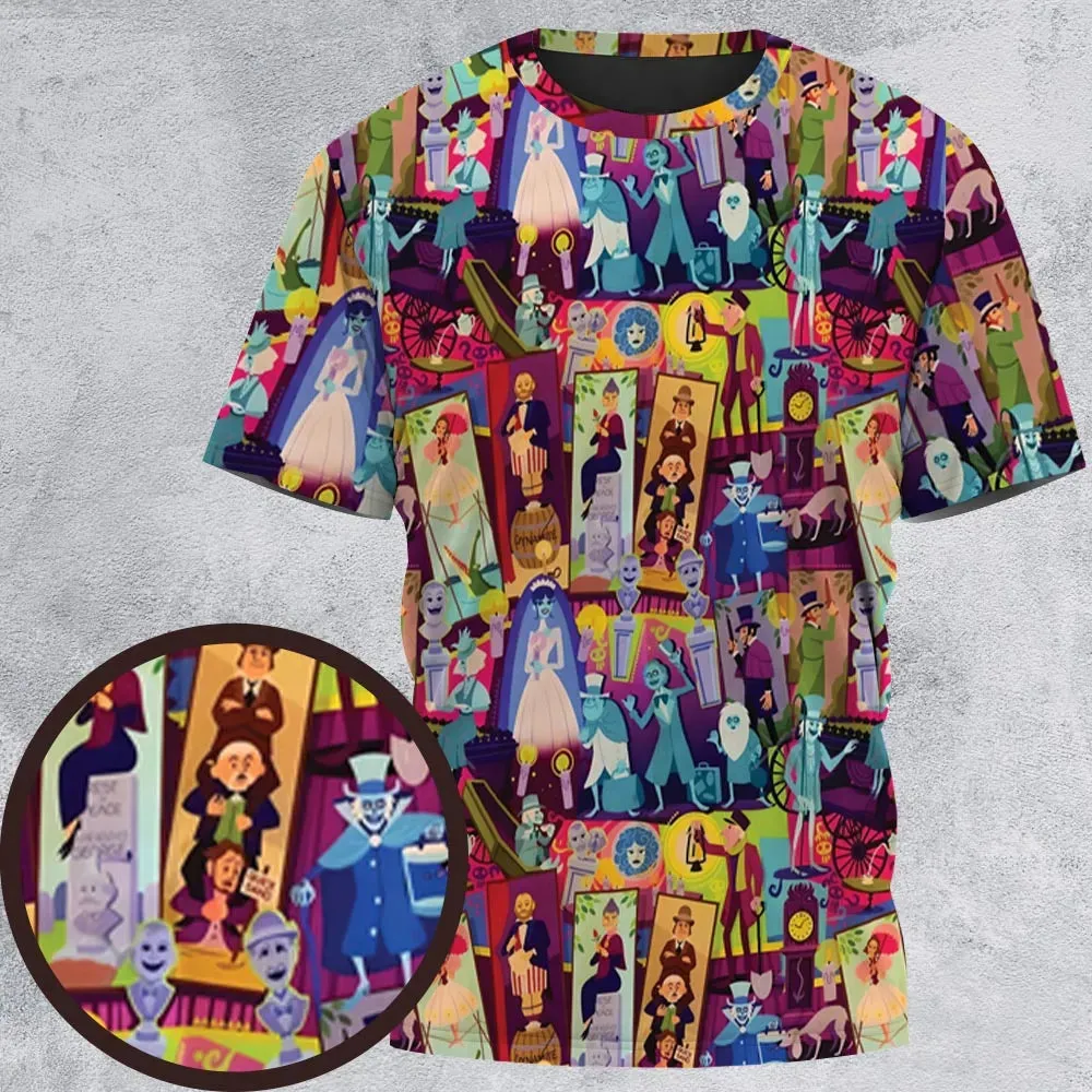 Retro Mansion Collage All-Over Print Unisex T-Shirt - 2