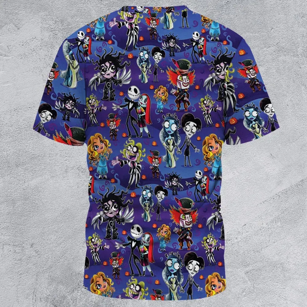 Tim Burton Movies All-Over Print Unisex T-Shirt - 3