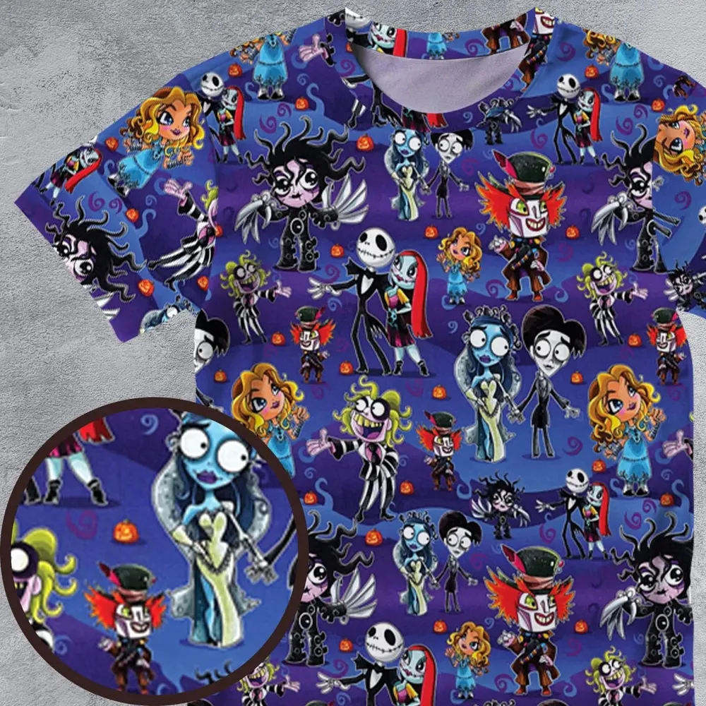 Tim Burton Movies All-Over Print Unisex T-Shirt - 4
