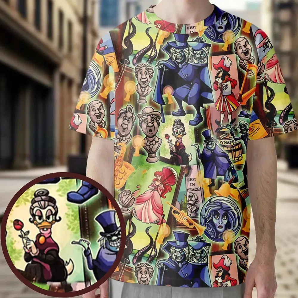 999 Happy Haunts All-Over Print Unisex T-Shirt - 3