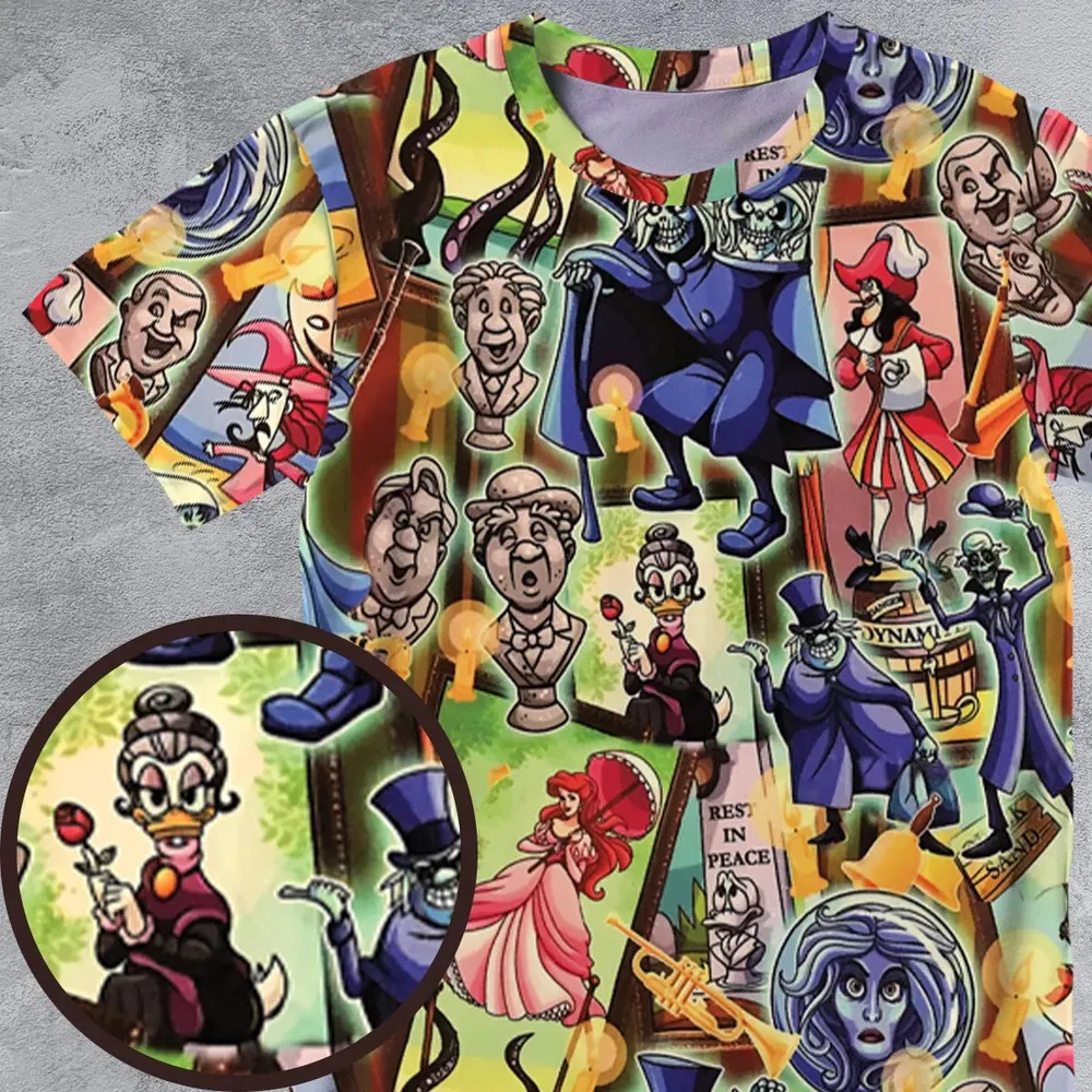 999 Happy Haunts All-Over Print Unisex T-Shirt - 4