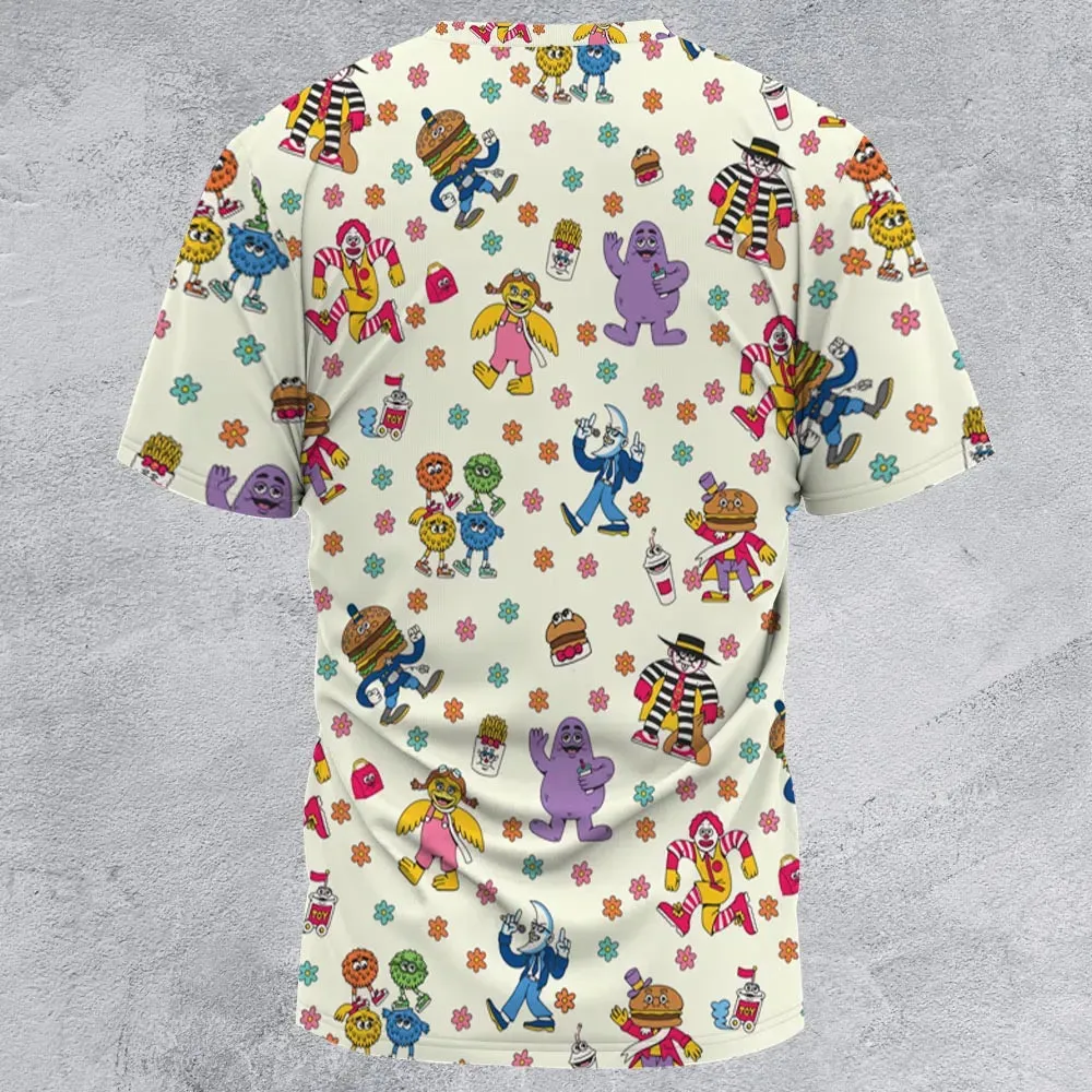 BADA BOP BA BA Mcdonaldland All-Over Print Unisex T-Shirt - 3