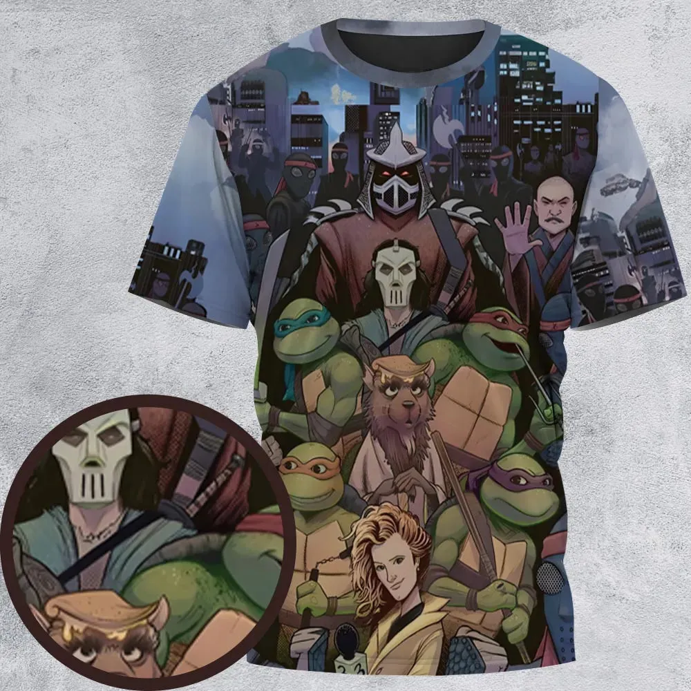 Turtles vs Ninja Teenage Mutant Ninja Turtles All-Over Print Unisex T-Shirt - 2