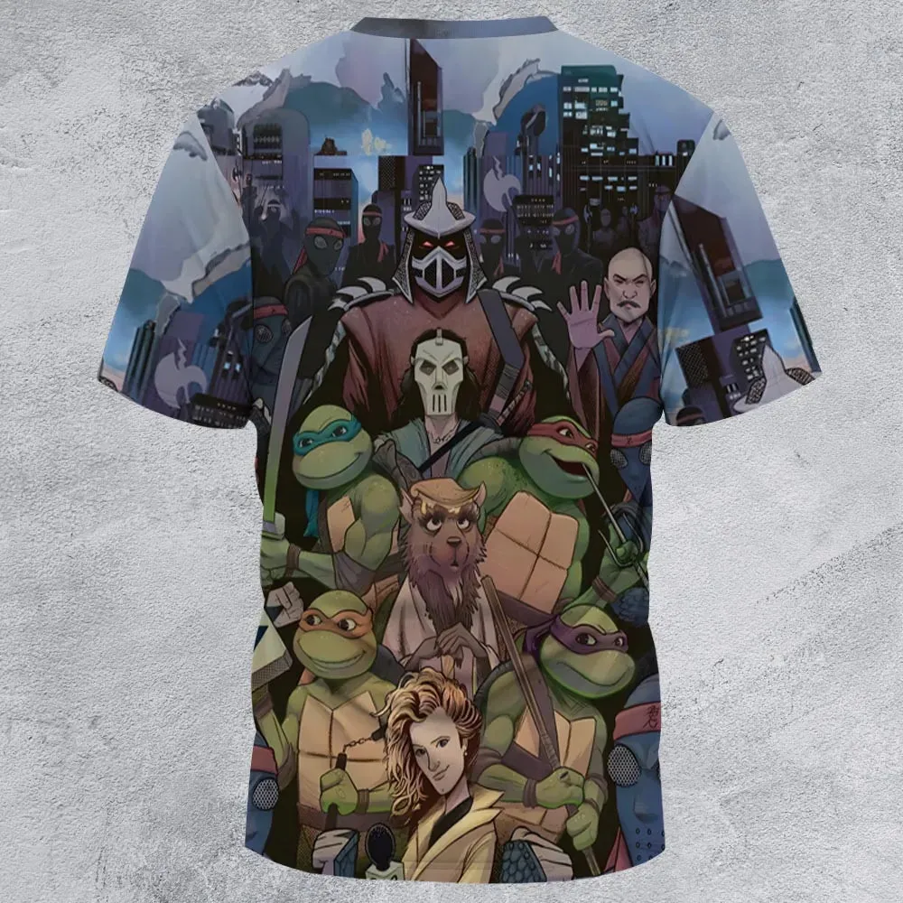 Turtles vs Ninja Teenage Mutant Ninja Turtles All-Over Print Unisex T-Shirt - 3