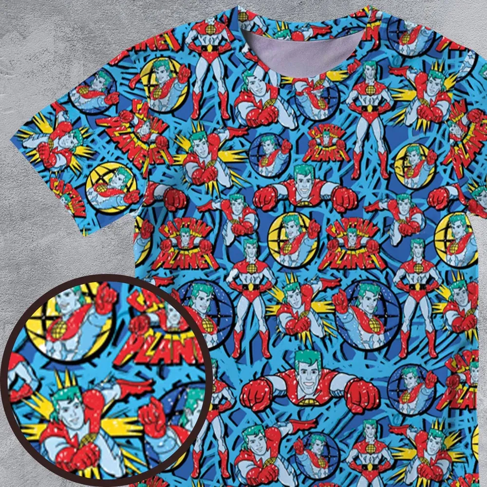 Hero of the Environment Captain Planet and the Planeteers All-Over Print Unisex T-Shirt - 4