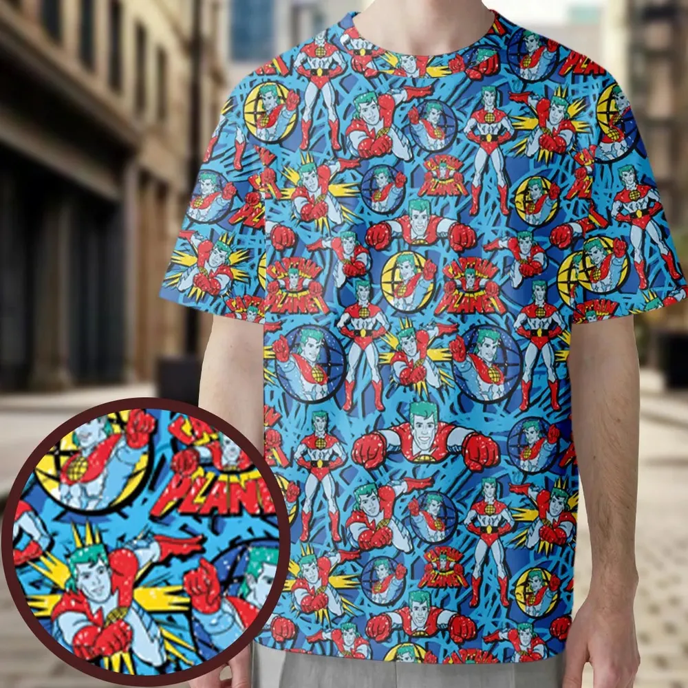 Hero of the Environment Captain Planet and the Planeteers All-Over Print Unisex T-Shirt - 3