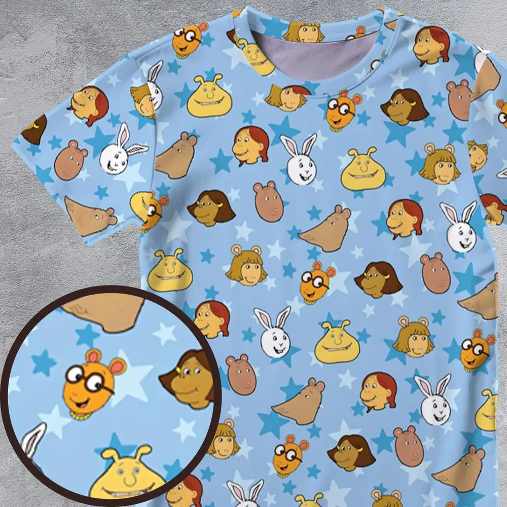 Arthur Characters All-Over Print Unisex T-Shirt - 4