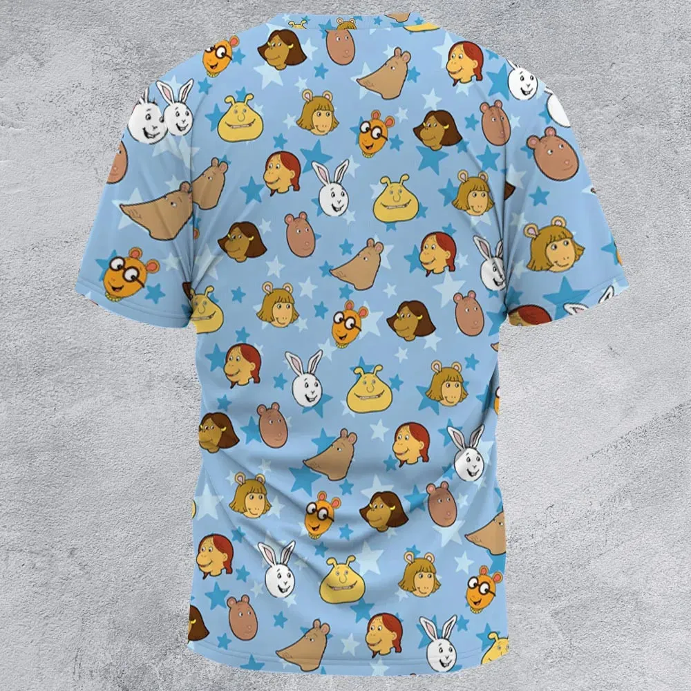 Arthur Characters All-Over Print Unisex T-Shirt - 3