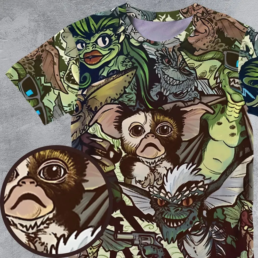 Tropical Gremlins All-Over Print Unisex T-Shirt - 4
