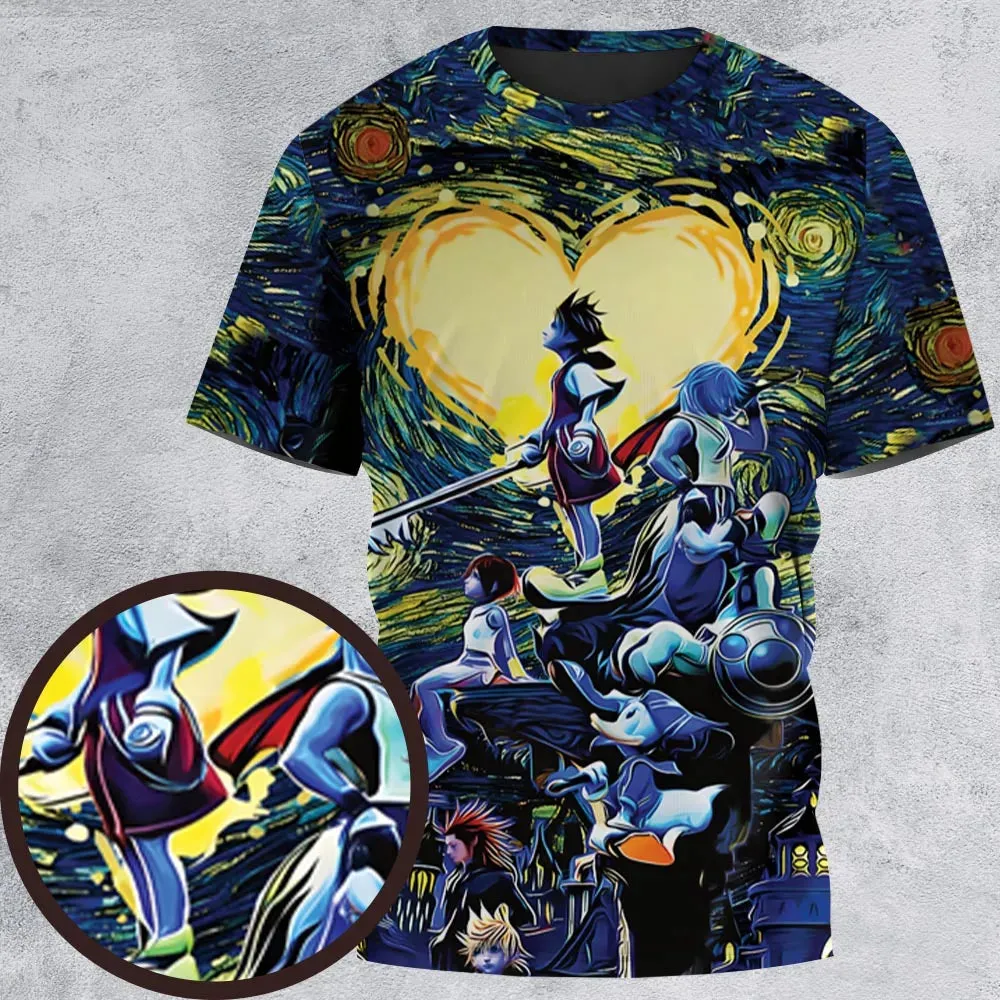 Kingdom Hearts Starry Night All-Over Print Unisex T-Shirt - 2