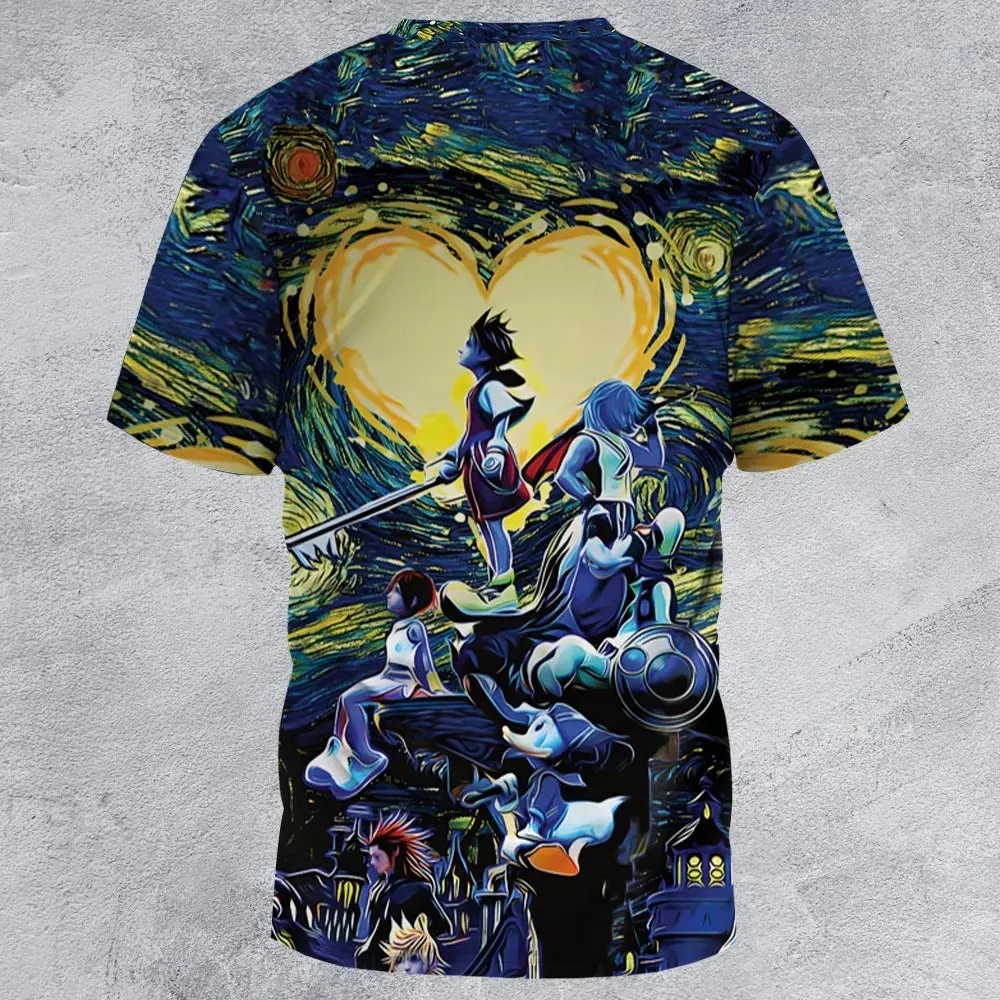 Kingdom Hearts Starry Night All-Over Print Unisex T-Shirt - 3