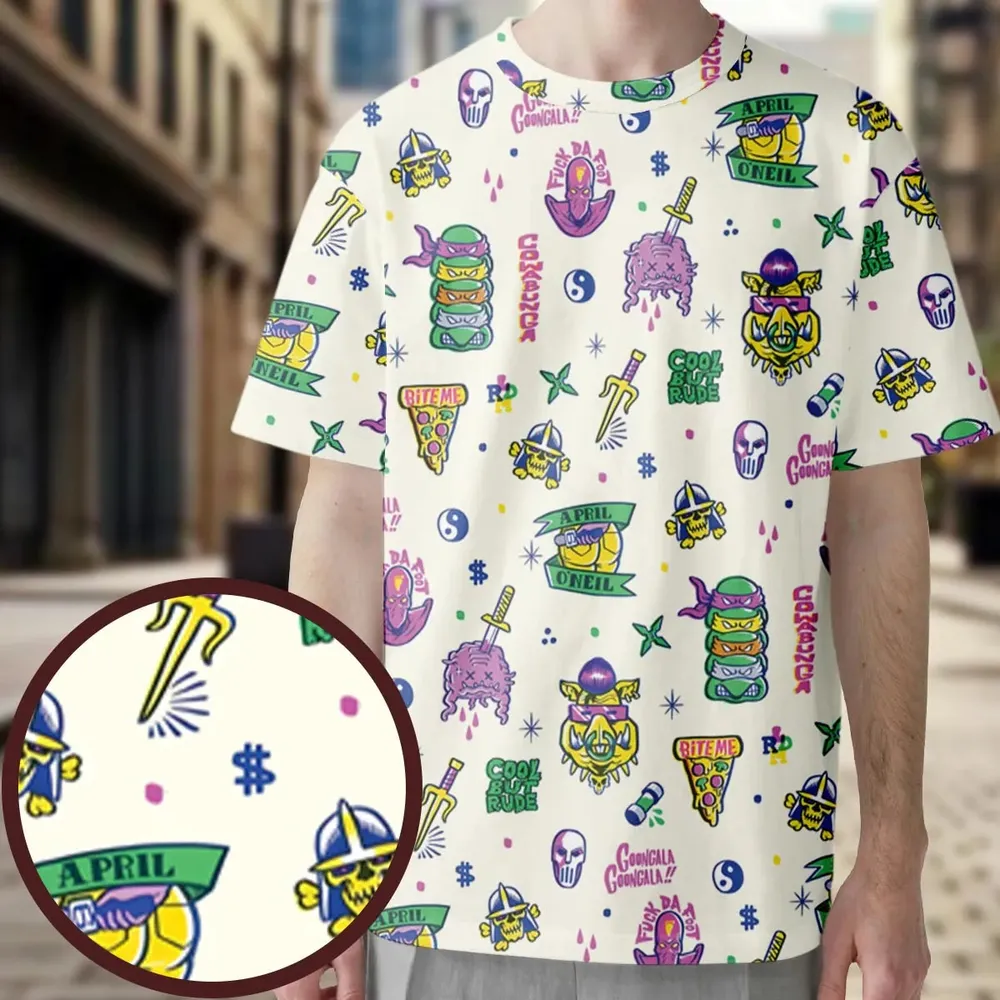 Shell Shock Teenage Mutant Ninja Turtles All-Over Print Unisex T-Shirt - 4