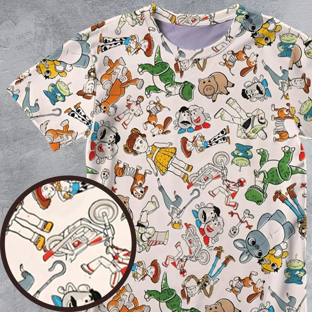 Toy Story Toss Pattern All-Over Print Unisex T-Shirt - 4
