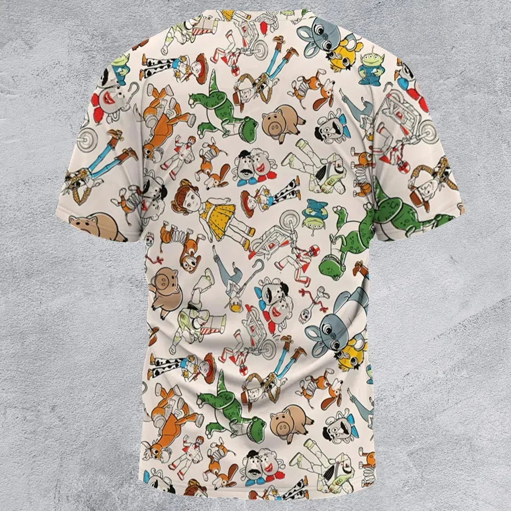 Toy Story Toss Pattern All-Over Print Unisex T-Shirt - 2