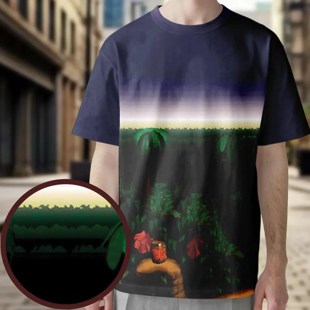 Barrel Cannon DonKey Kong All-Over Print Unisex T-Shirt - 3