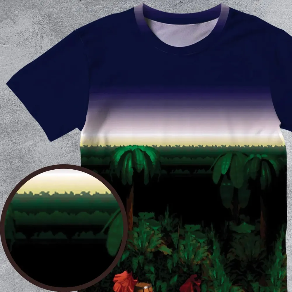 Barrel Cannon DonKey Kong All-Over Print Unisex T-Shirt - 4