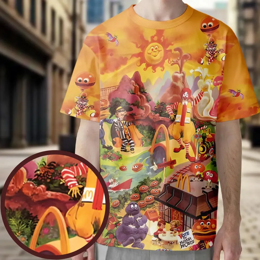 Wonder Foodland The Siege Of Mcdonaldland All-Over Print Unisex T-Shirt - 4