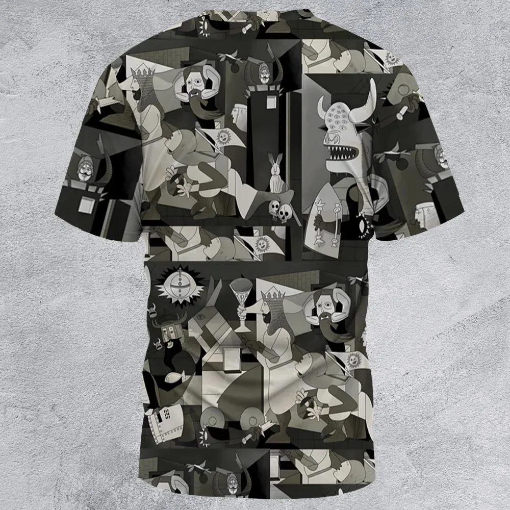 Monty Picasso Style Art All-Over Print Unisex T-Shirt - 3