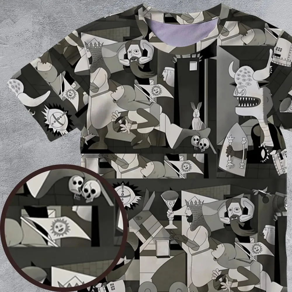 Monty Picasso Style Art All-Over Print Unisex T-Shirt - 4
