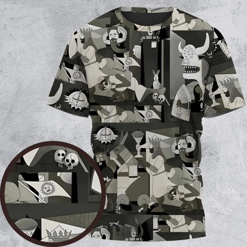 Monty Picasso Style Art All-Over Print Unisex T-Shirt - 2
