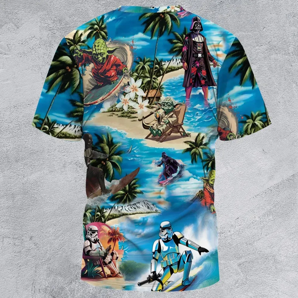 Star Wars Summer Vibes All-Over Print Unisex T-Shirt - 3
