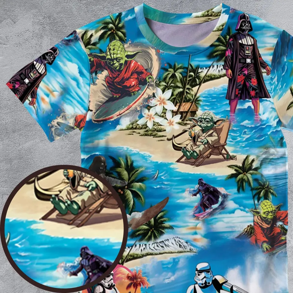 Star Wars Summer Vibes All-Over Print Unisex T-Shirt - 4