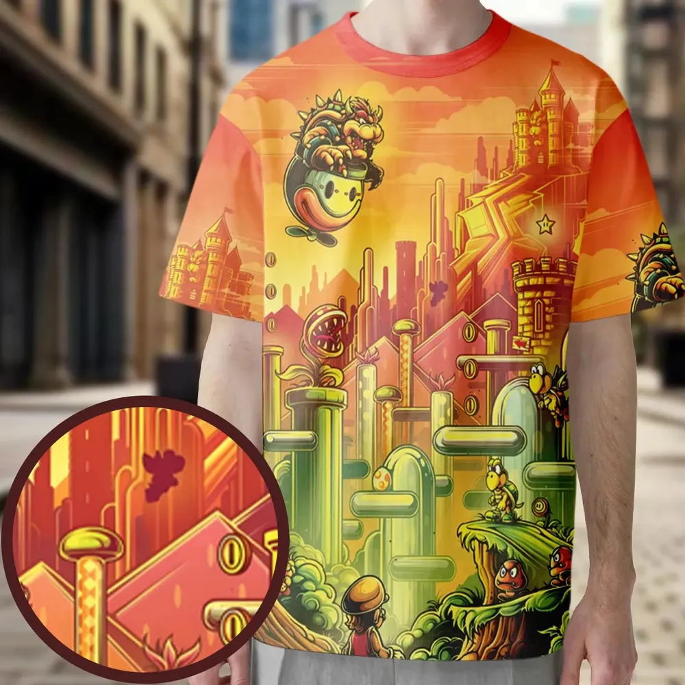 Plumber Kingdom Super Mario All-Over Print Unisex T-Shirt - 3