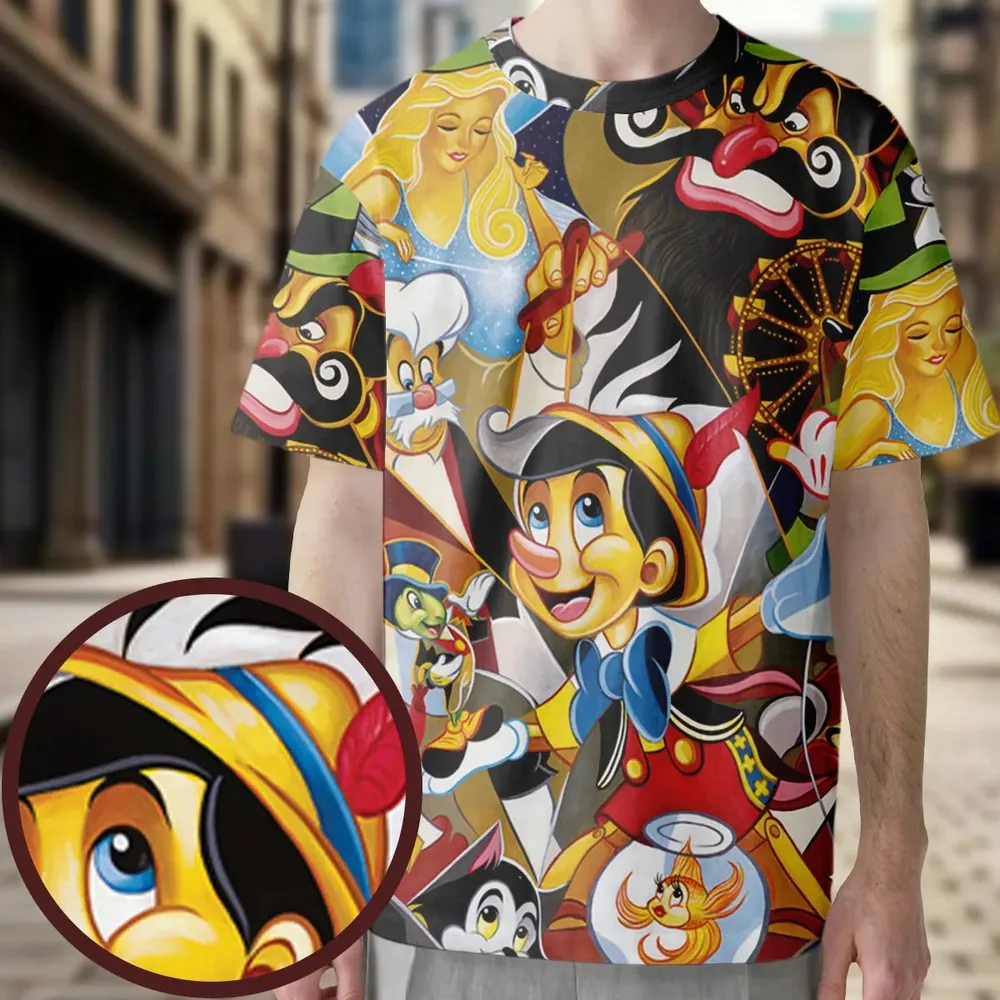 Pinocchio Seamless All-Over Print Unisex T-Shirt - 3