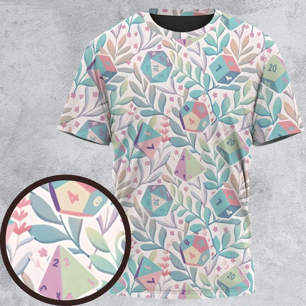 Dice Flower Soft DnD All-Over Print Unisex T-Shirt - 2