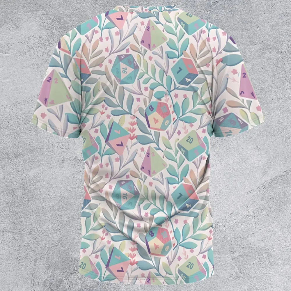 Dice Flower Soft DnD All-Over Print Unisex T-Shirt - 3