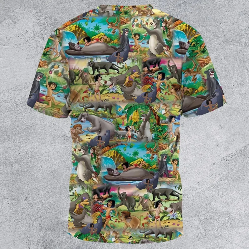 The Jungle Book Rudyard Kipling Seamless All-Over Print Unisex T-Shirt - 3