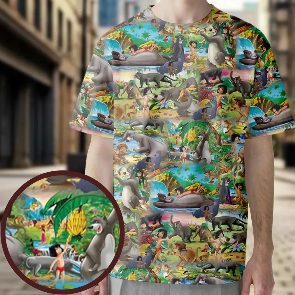 The Jungle Book Rudyard Kipling Seamless All-Over Print Unisex T-Shirt - 4