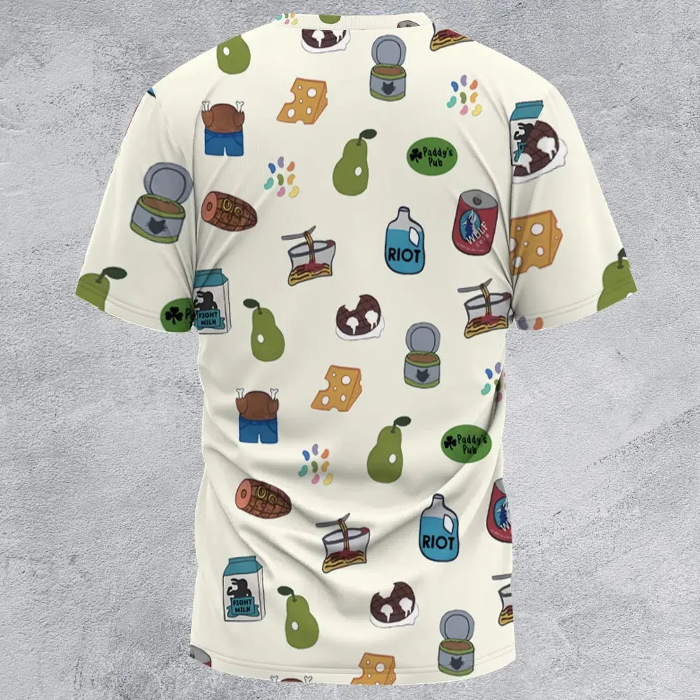 The Food of It's Always Sunny In Philadelphia All-Over Print Unisex T-Shirt - 3