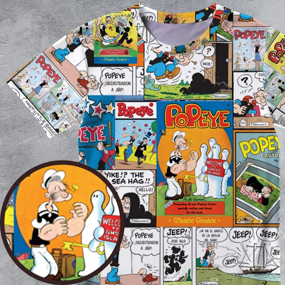 Olive Oyl Popeye Comic All-Over Print Unisex T-Shirt - 4