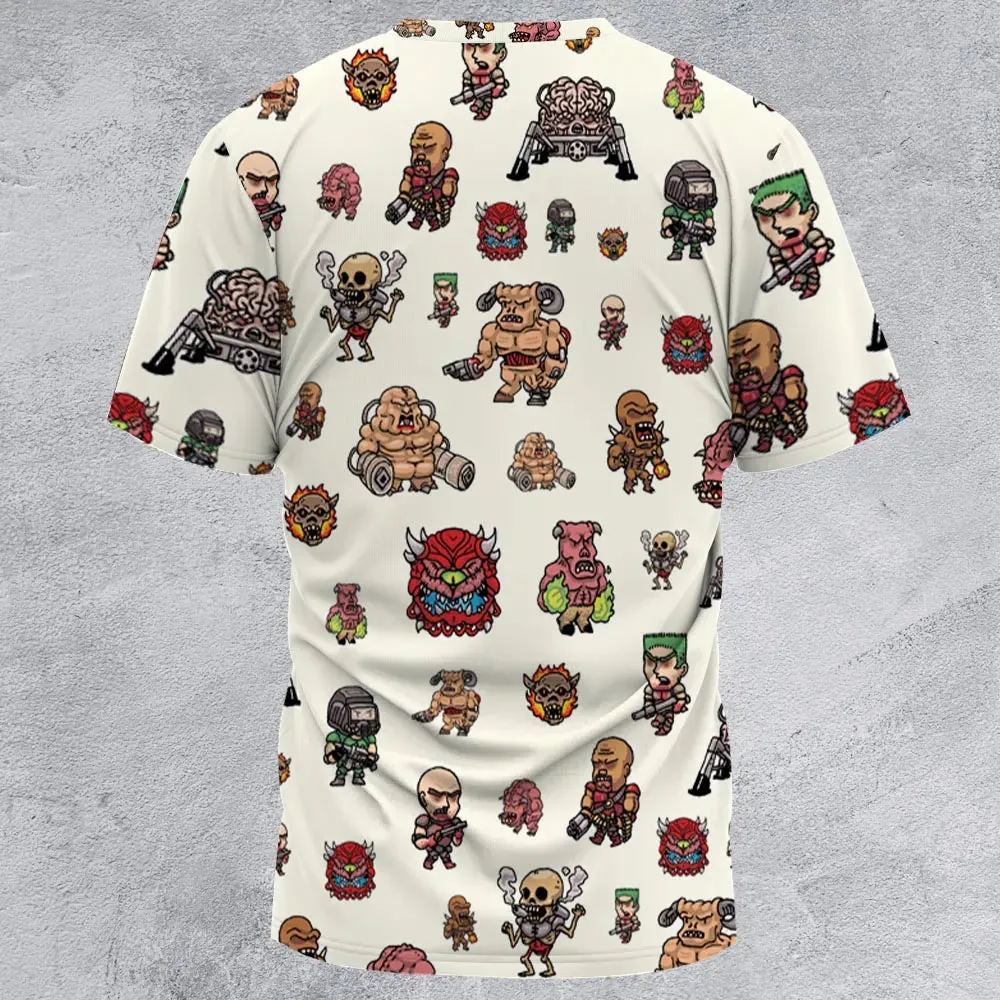 Doom Chibi Characters All-Over Print Unisex T-Shirt - 3