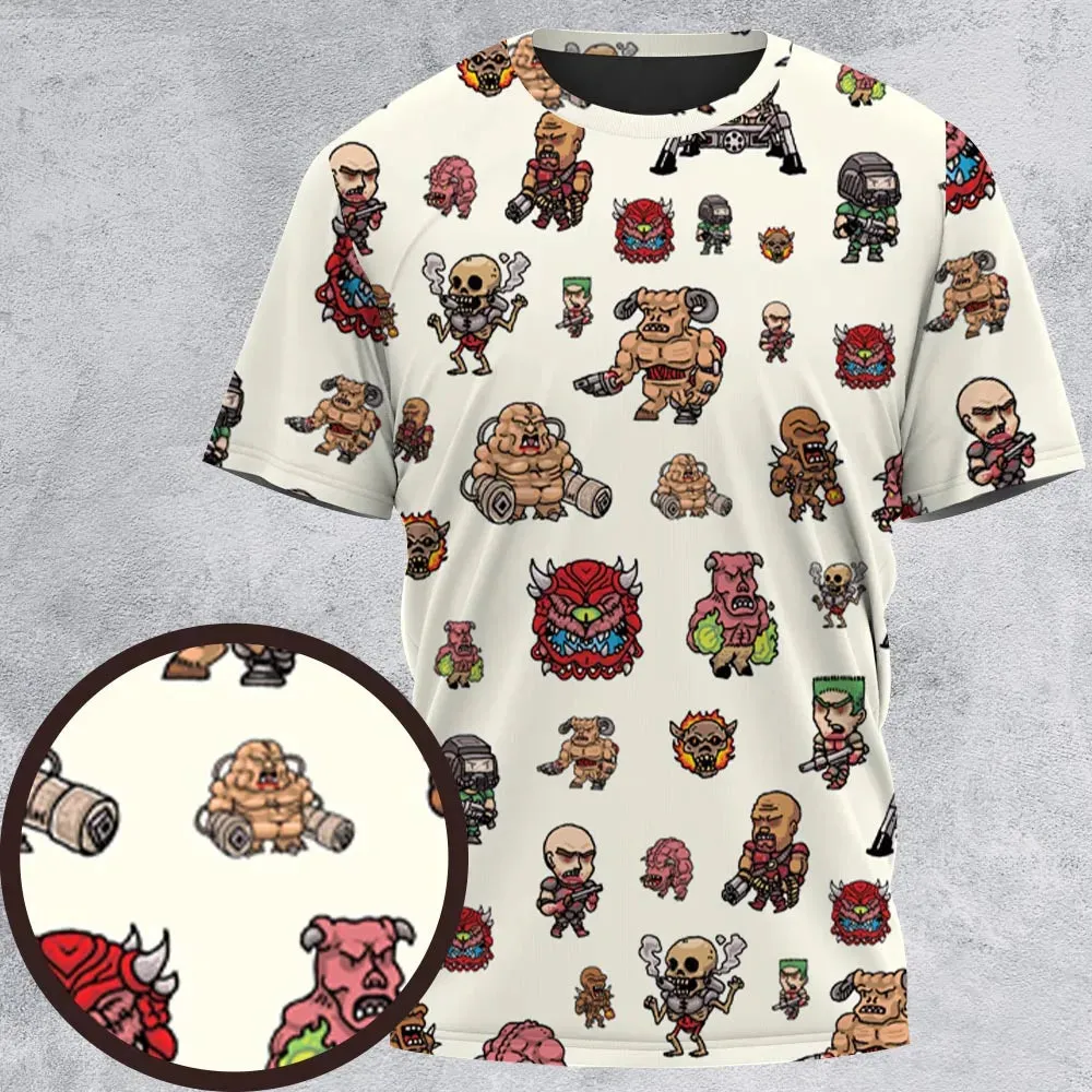 Doom Chibi Characters All-Over Print Unisex T-Shirt - 2