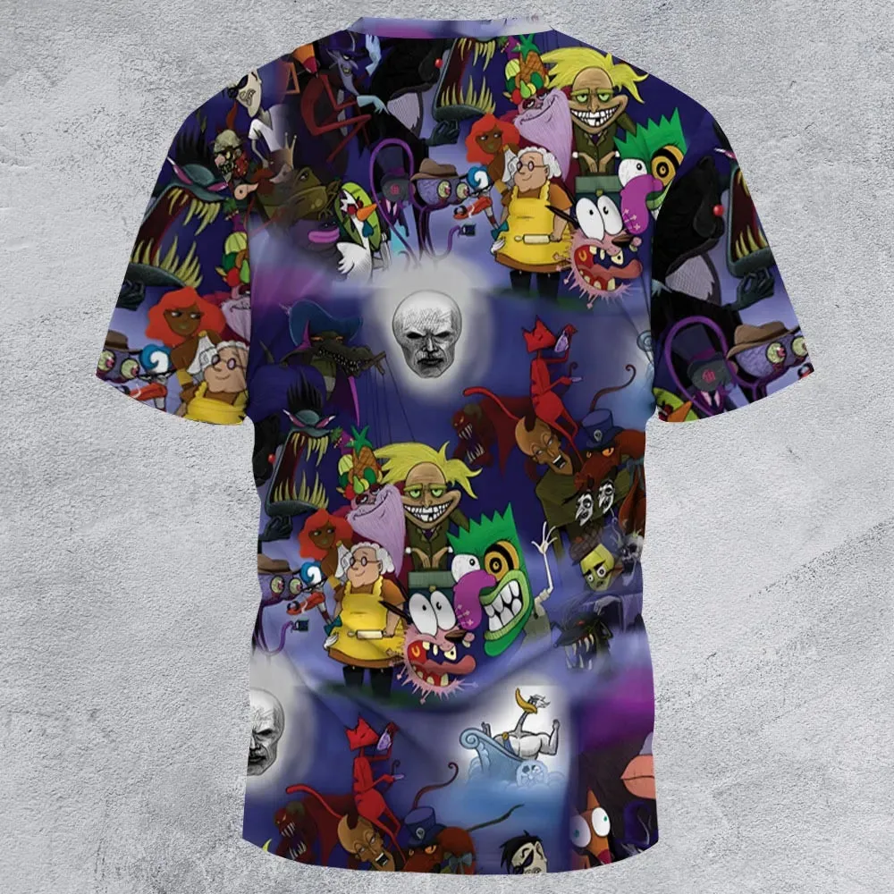 Fearless Courage the Cowardly Dog All-Over Print Unisex T-Shirt - 3