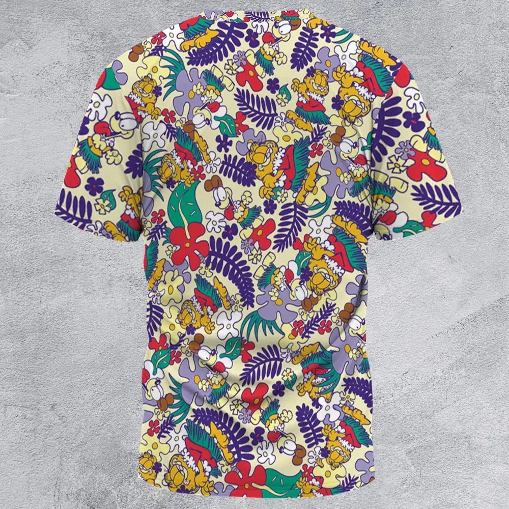 Aloha Garfield And Odie All-Over Print Unisex T-Shirt - 3