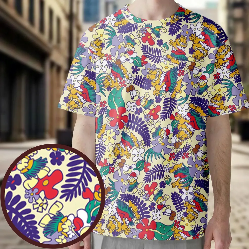Aloha Garfield And Odie All-Over Print Unisex T-Shirt - 4