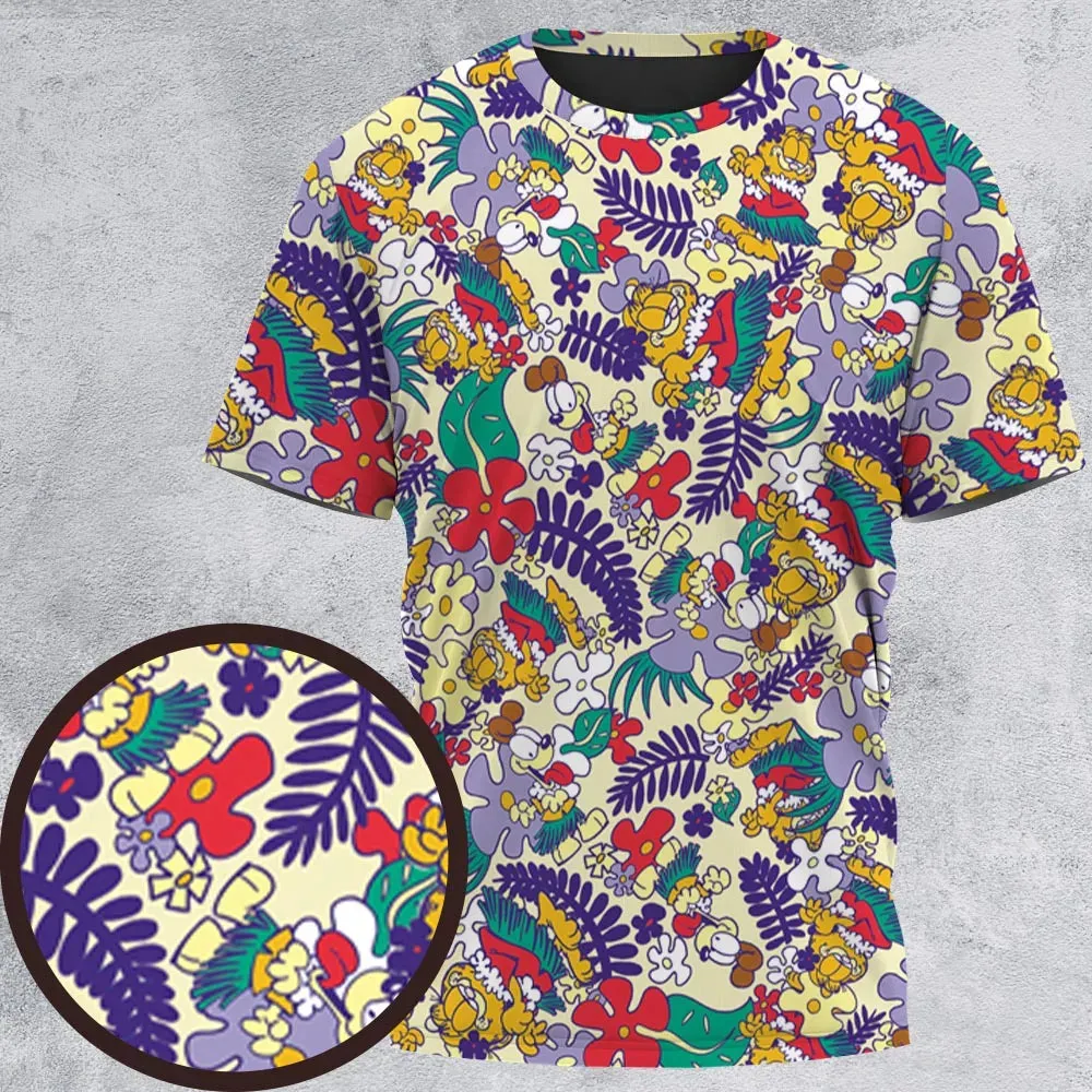 Aloha Garfield And Odie All-Over Print Unisex T-Shirt - 2