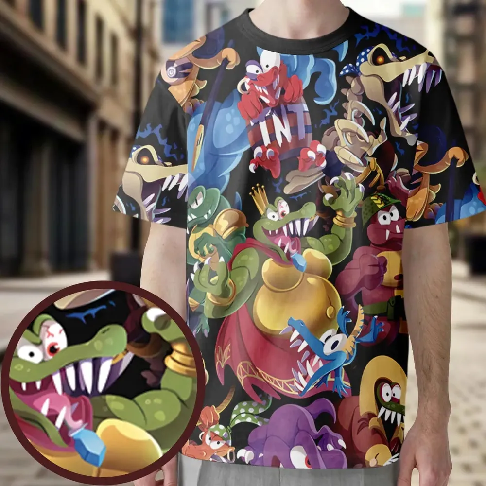 Krem Krew Donkey Kong All-Over Print Unisex T-Shirt - 3